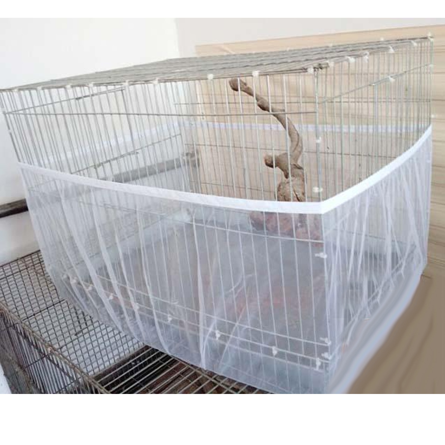 Behogar 17/20/33CM Height Soft Ventilated Mesh Pet Bird Cage