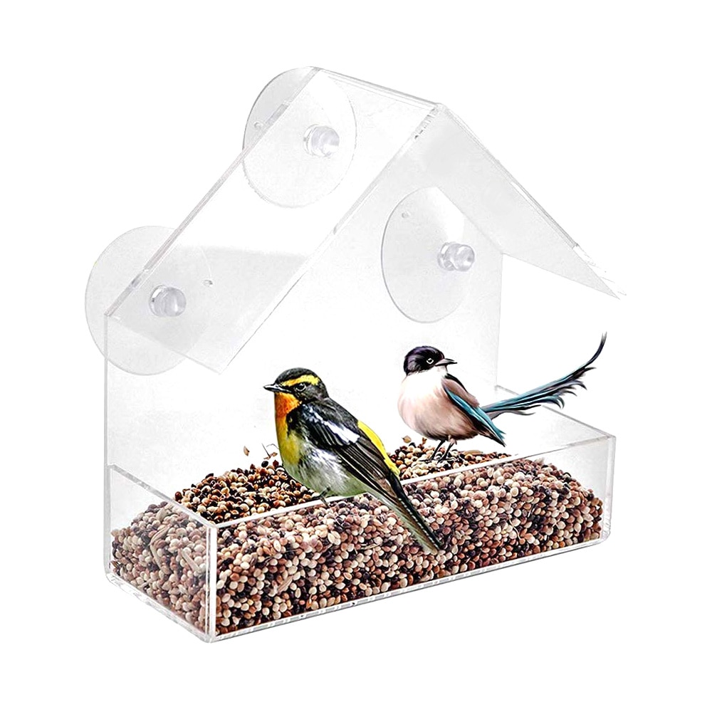 Bird Feeder Acrylic Transparent Window