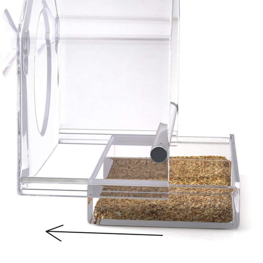 Acrylic Anti-squirrel Transparent Window Bird Feeder