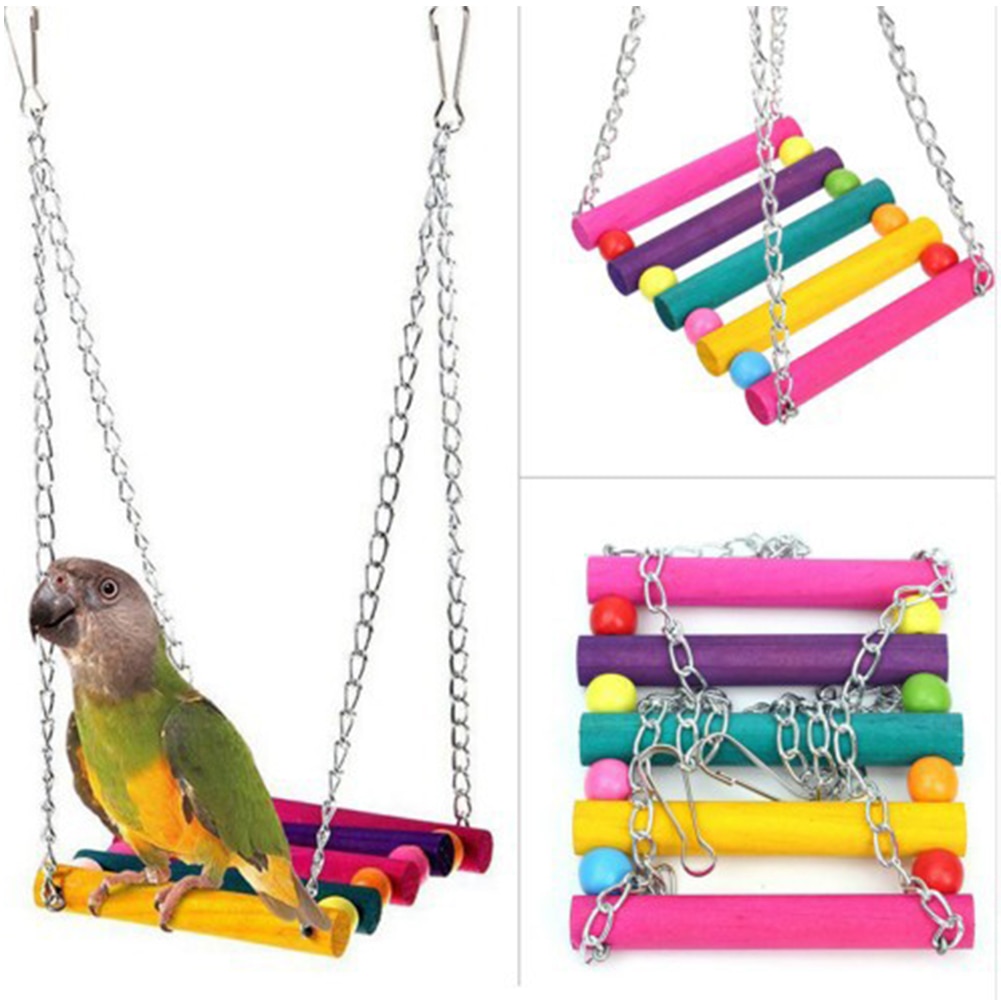 12 Pcs Bird Toys Set Parrot Swing Chewing Toys