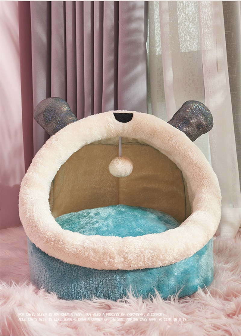 Pet Cat Bed Kennel Animal Shape Bed