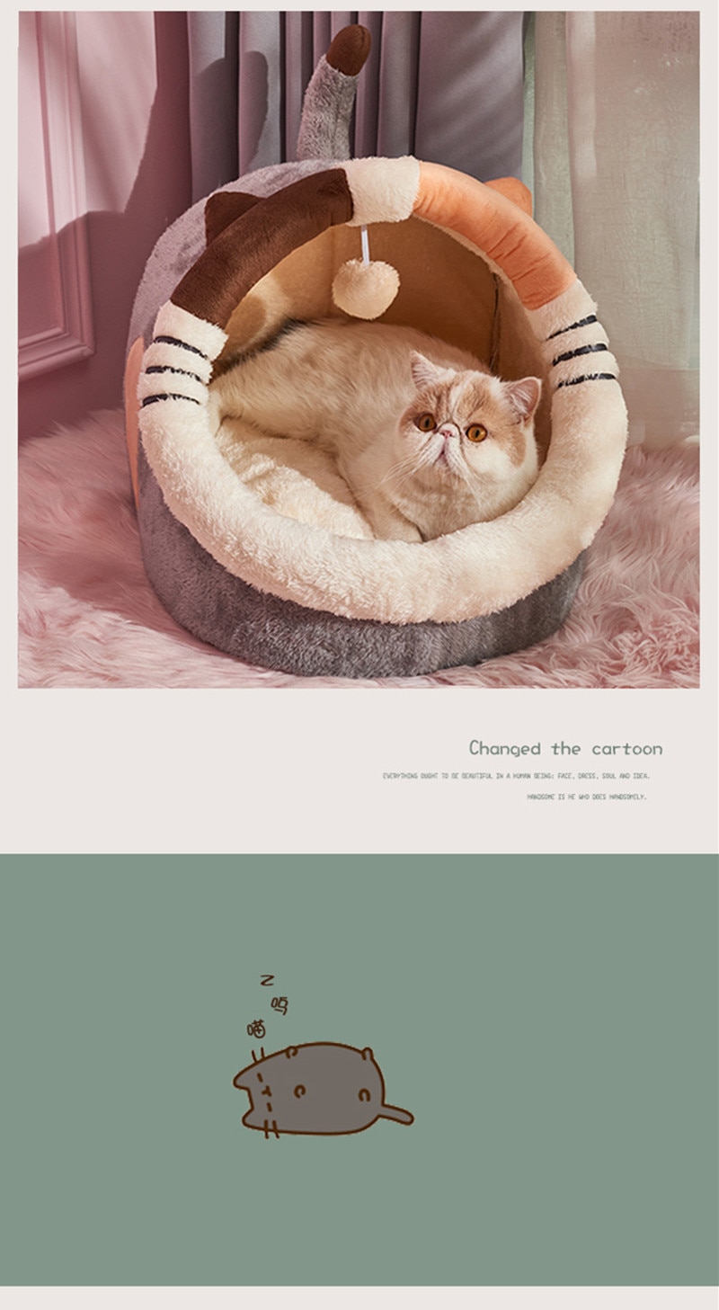 Pet Cat Bed Kennel Animal Shape Bed