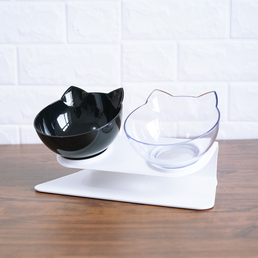 Non-slip Cat Double Bowls