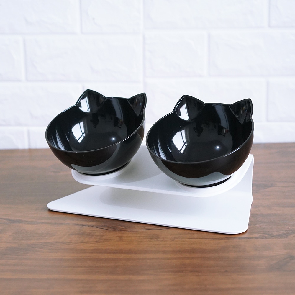 Non-slip Cat Double Bowls