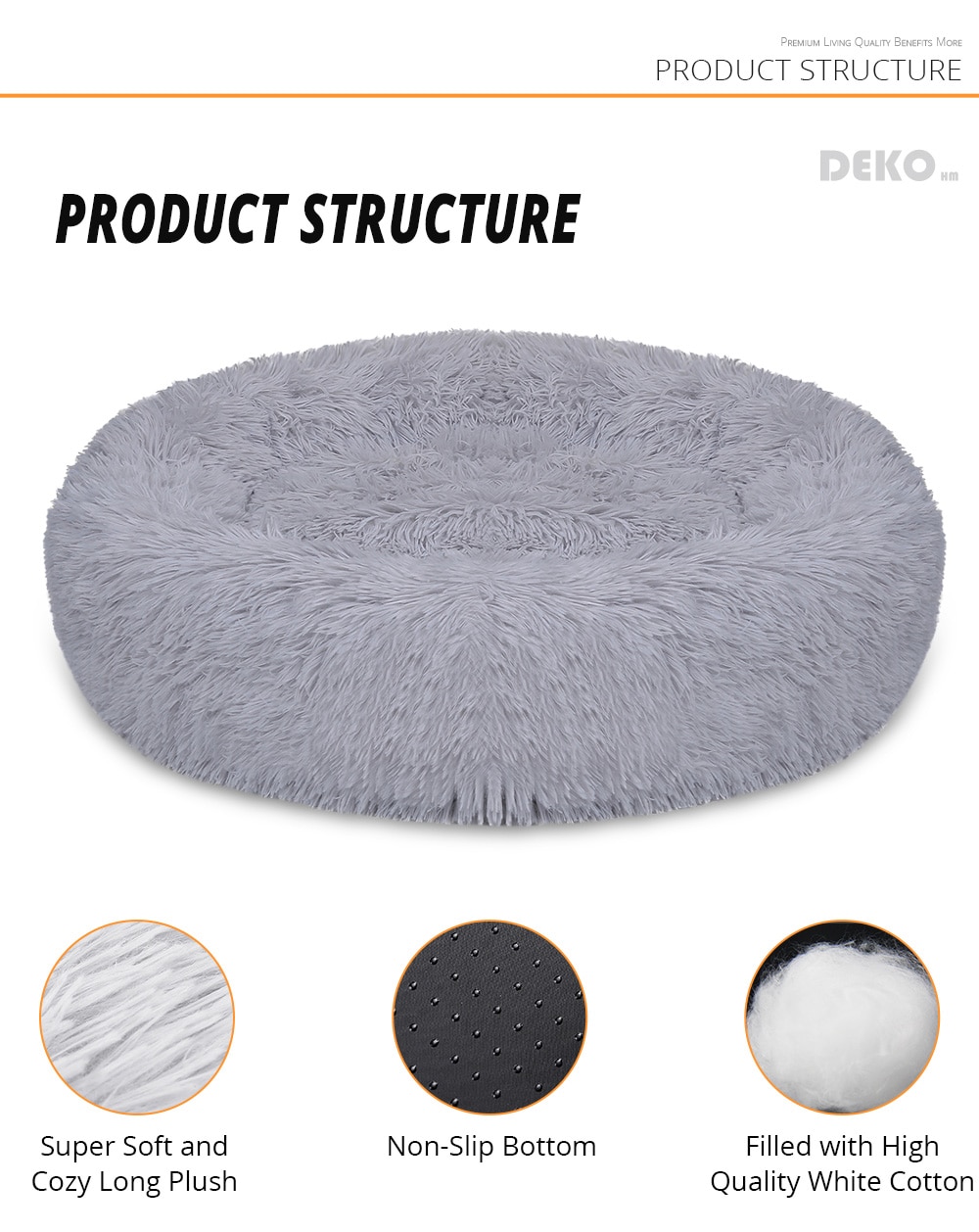 DEKO Super Soft Pet Dog Beds