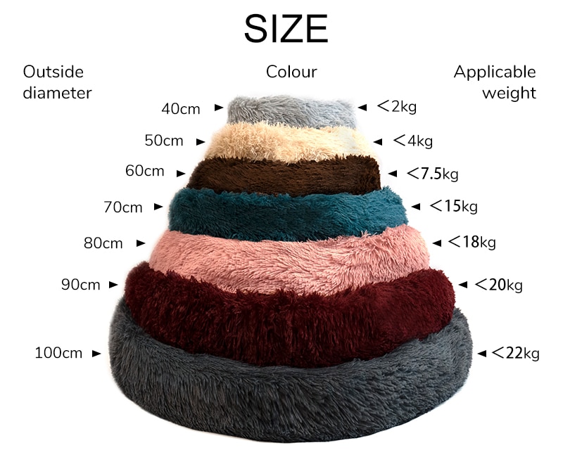 Pet Dog Bed Comfortable Donut Round Dog