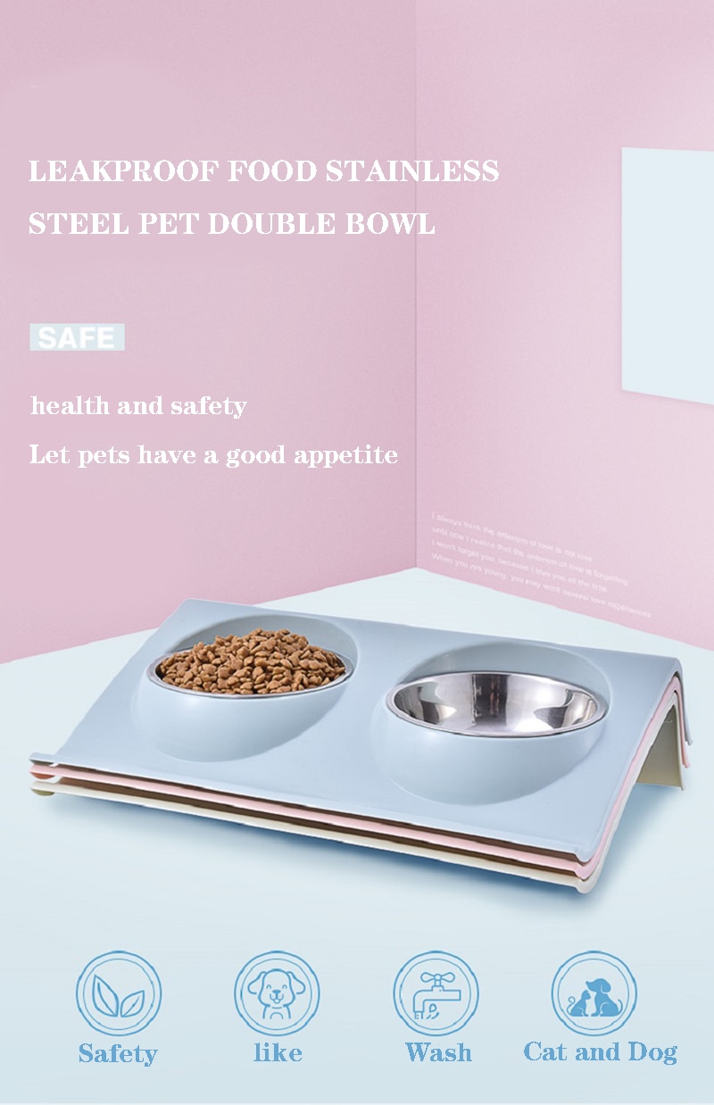 Double Dog Stainless Steel Bowls