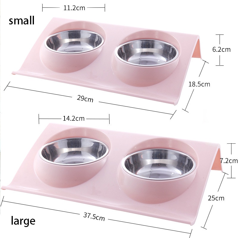 Double Dog Stainless Steel Bowls