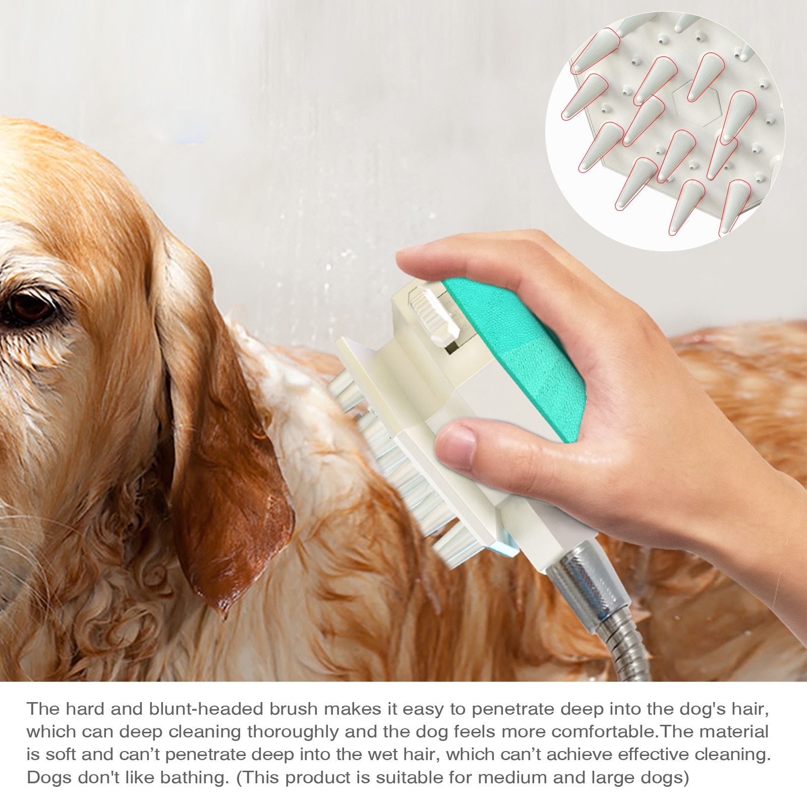 Pet Dog Bath Brush Pet Spa Massage Comb