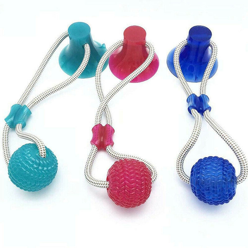 Dog Interactive Suction Cup Push TPR Ball Toysppy Supplies