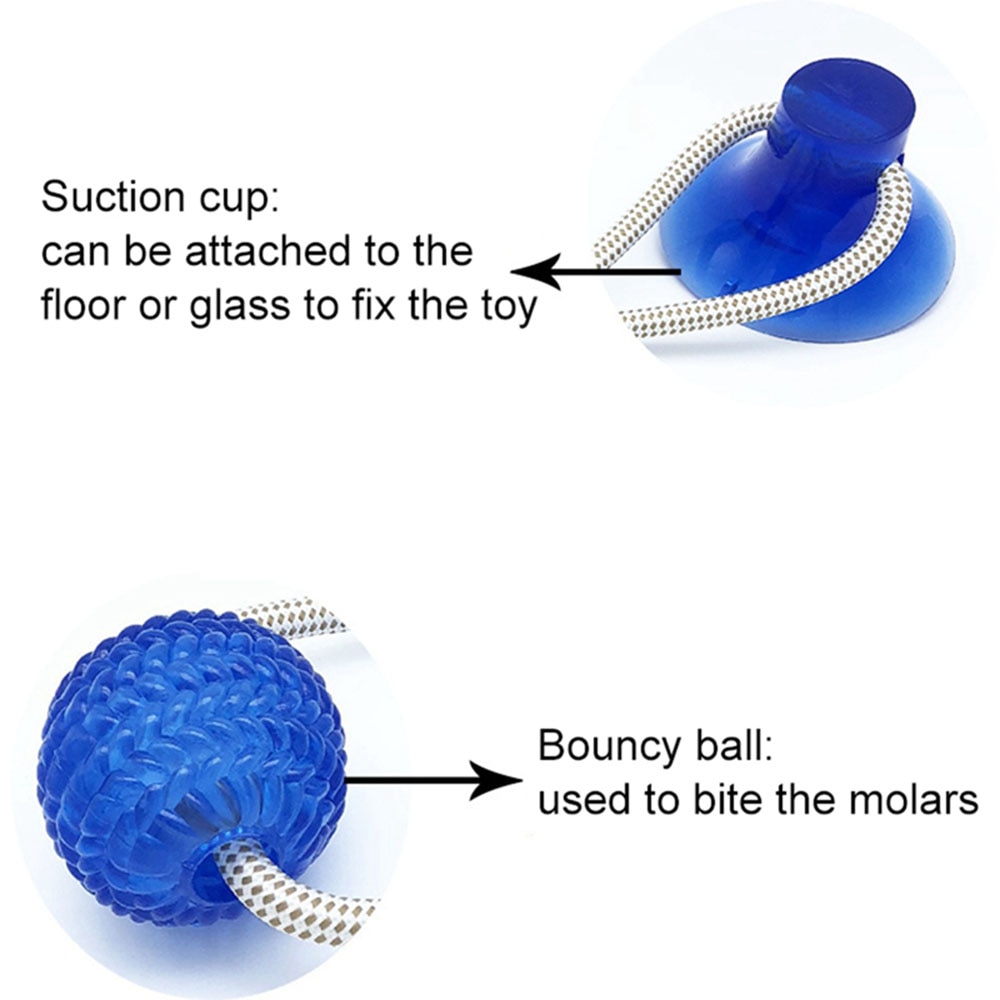 Dog Interactive Suction Cup Push TPR Ball Toysppy Supplies