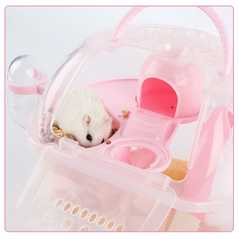 Portable Plastic Mini Hamster Cage Mice Nest