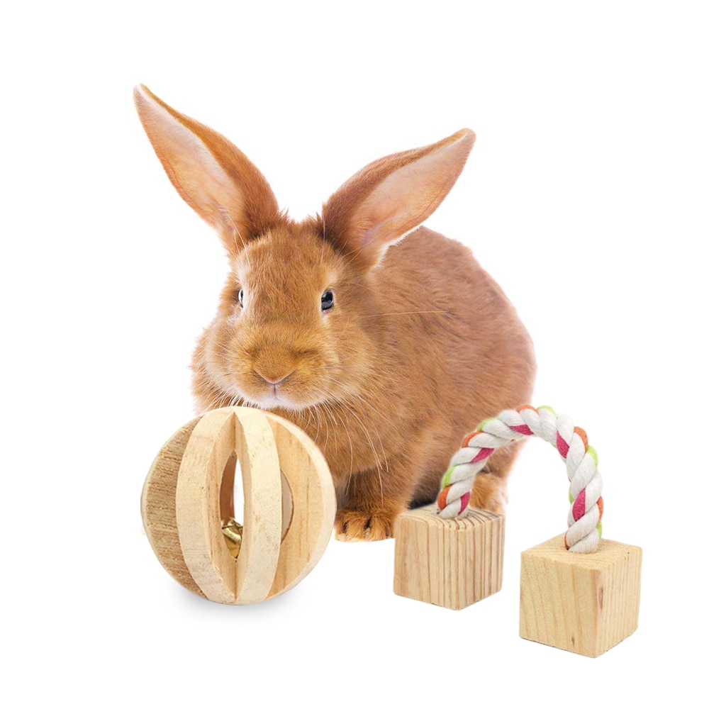 Cute Natural Wooden Rabbits Toys