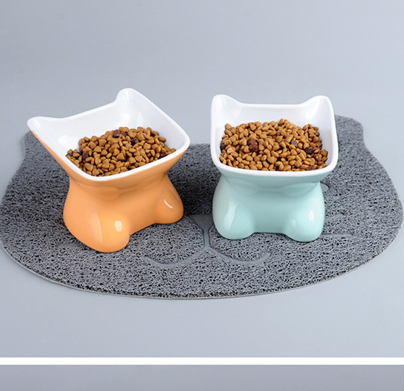 Cute Cartoon Pet Ceramic Bowl Feeder For Small Dog