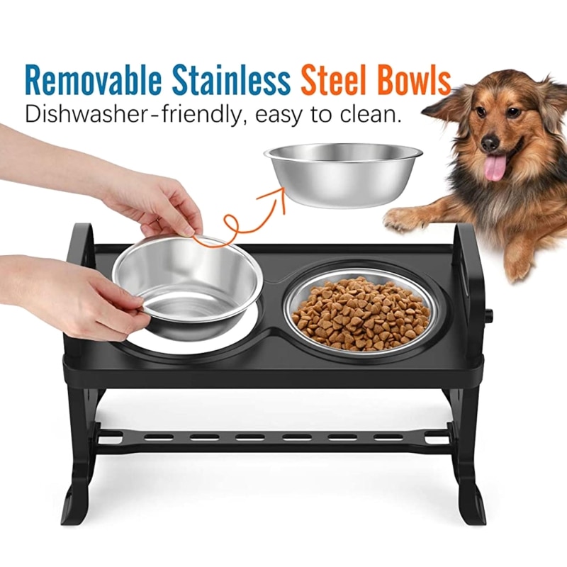 Anti-Slip Elevated Double Dog Bowls