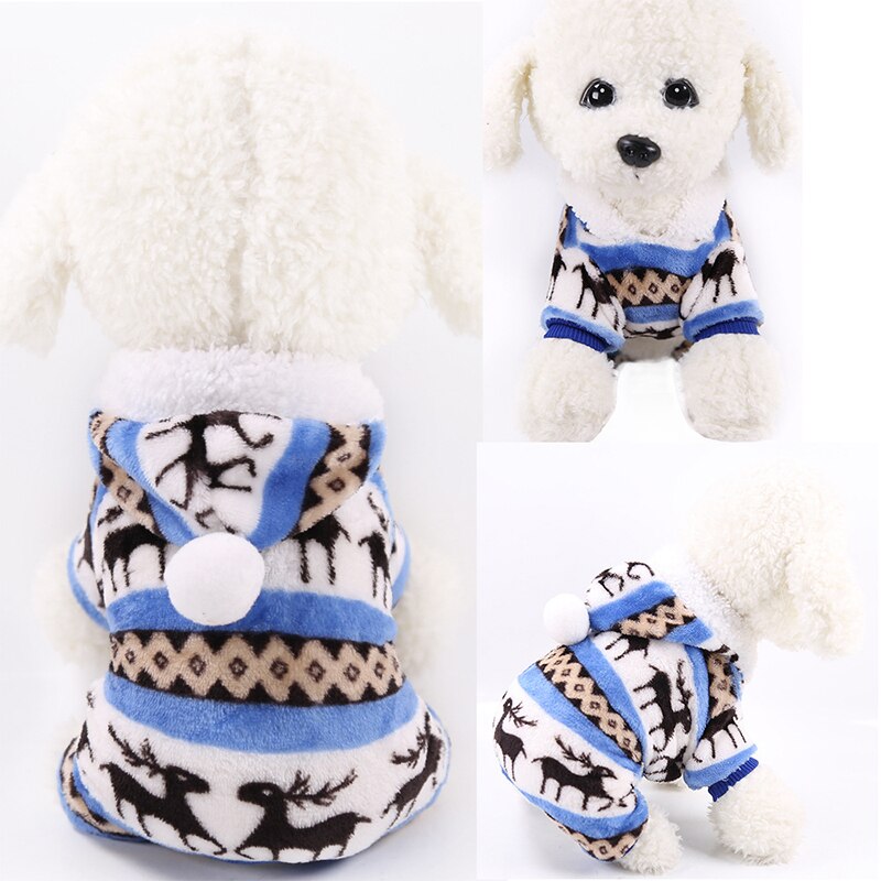 Fleece Dog Jumpsuits Winter Pet Dog Clothe