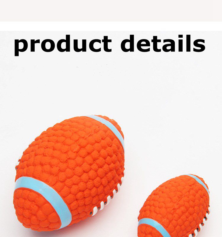 Popular dog toys latex Rugby tennis dog bite voice ball pet