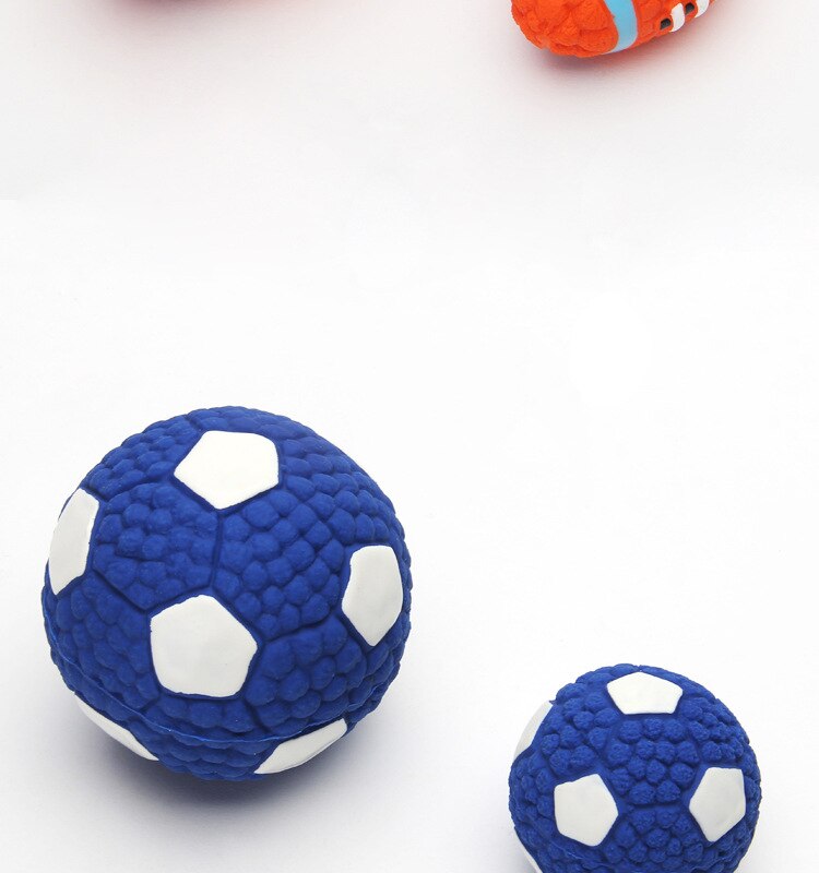 Popular dog toys latex Rugby tennis dog bite voice ball pet