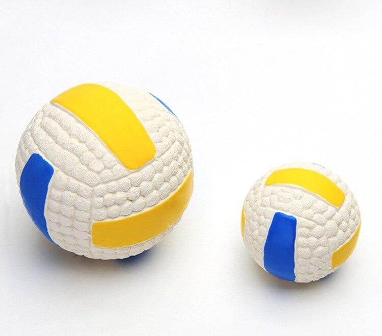 Popular dog toys latex Rugby tennis dog bite voice ball pet